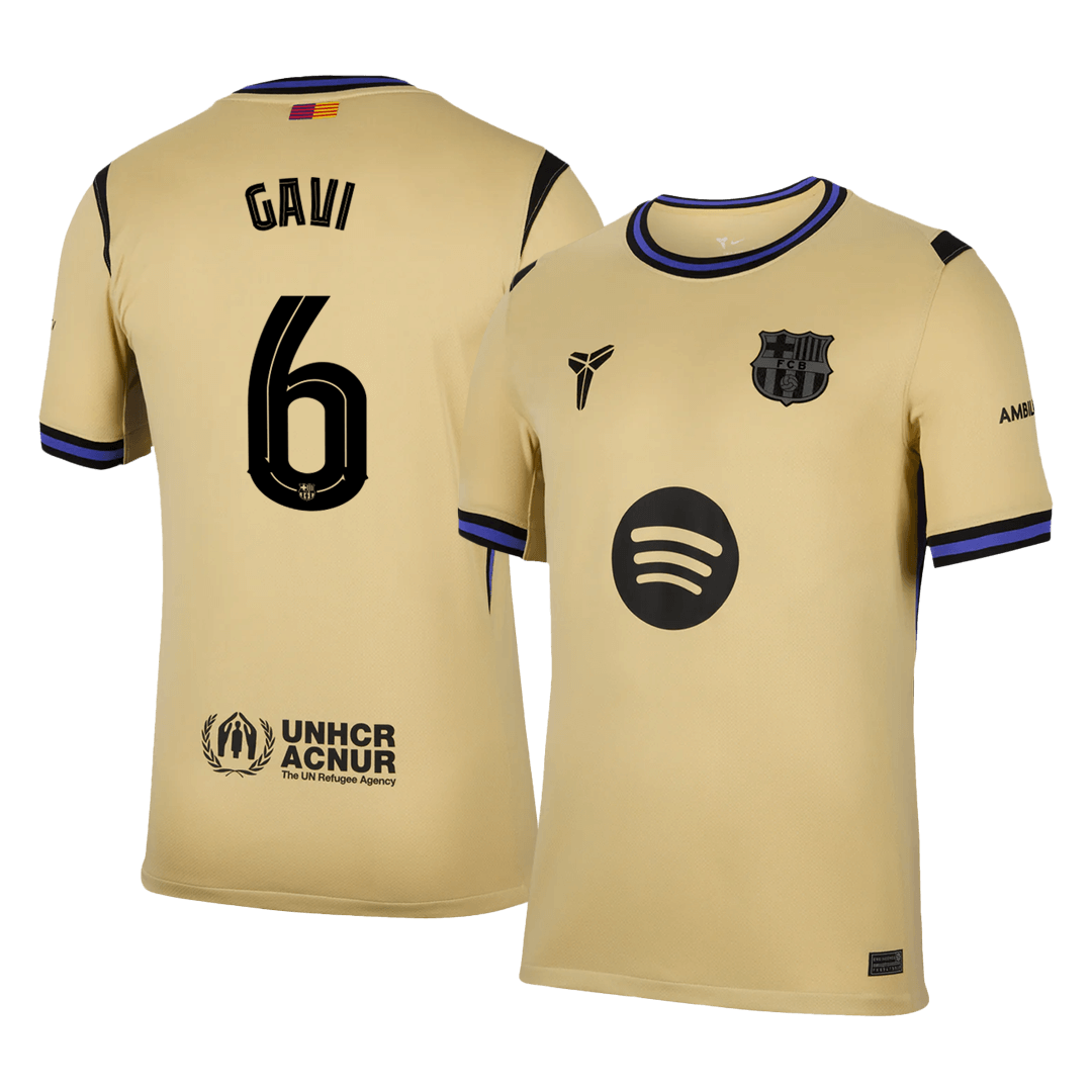 GAVI #6 Barcelone Extérieur Maillot 2025/26 Jaune - UCL