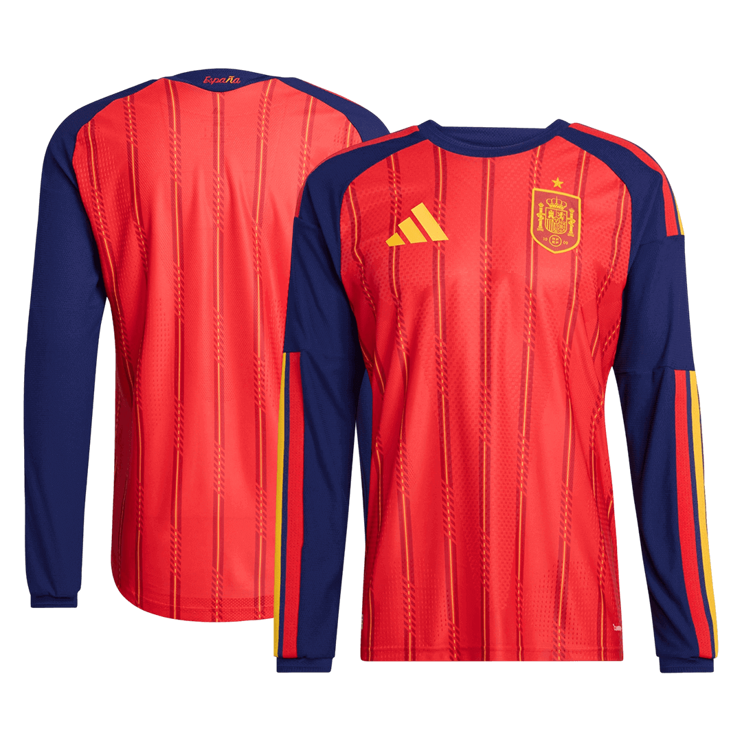 Espagne Domicile Maillot Manches Longues - Coupe du Monde 2026 Rouge