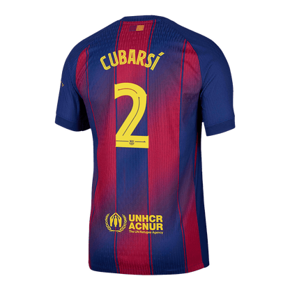 CUBARSÍ #2 Barcelone Domicile Maillot 2025/26 Authentique - UCL