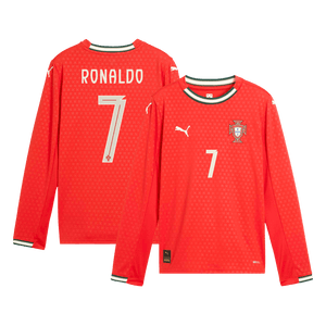 RONALDO #7 Portugal Domicile Maillot Manches Longues 2025
