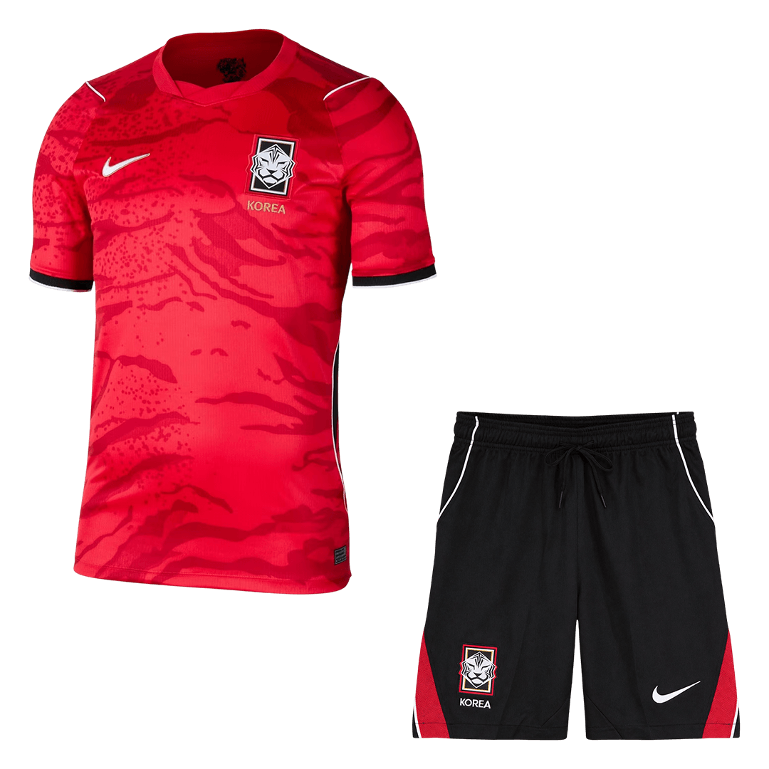 Zuid-Korea Thuisshirt Kit - Wereldkampioenschap 2026 Rood&Zwart