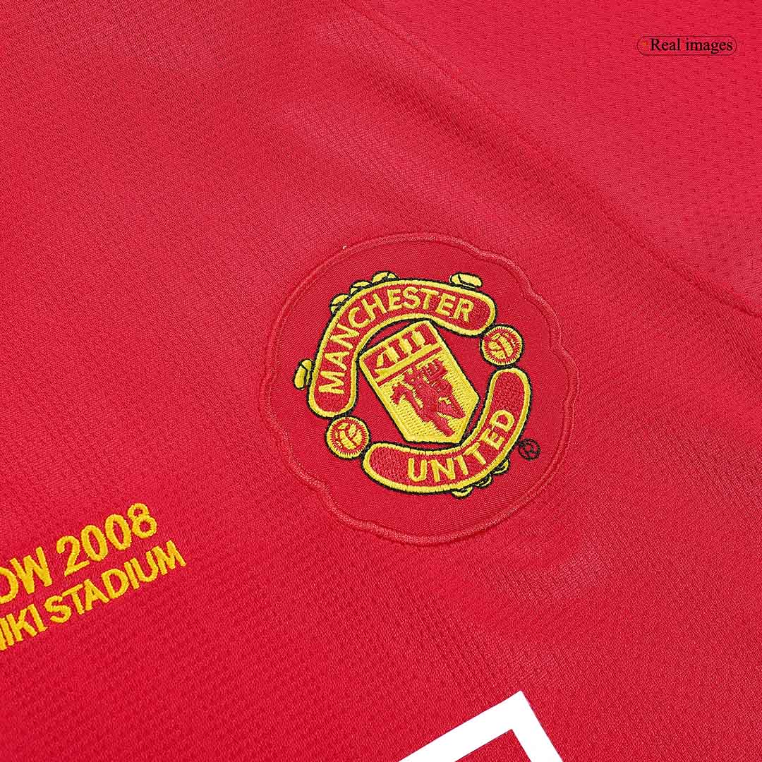 Vintage Manchester United Domicile Maillot Manches Longues 2007/08 - UCL Final
