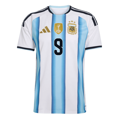 J.ÁLVAREZ #9 Argentine Domicile Maillot Coupe du Monde 2026 Blue&White