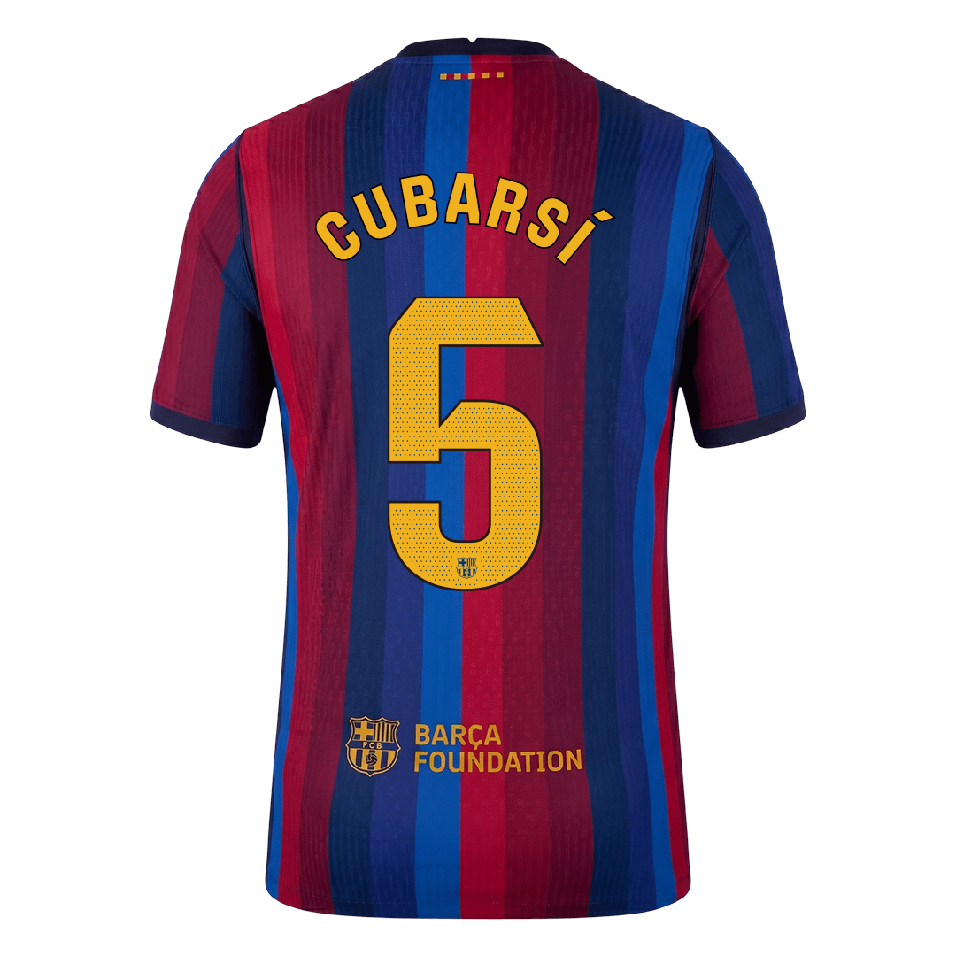 CUBARSÍ #5 Barcelone Domicile Maillot 2026/27 Rouge&Bleu Joueur