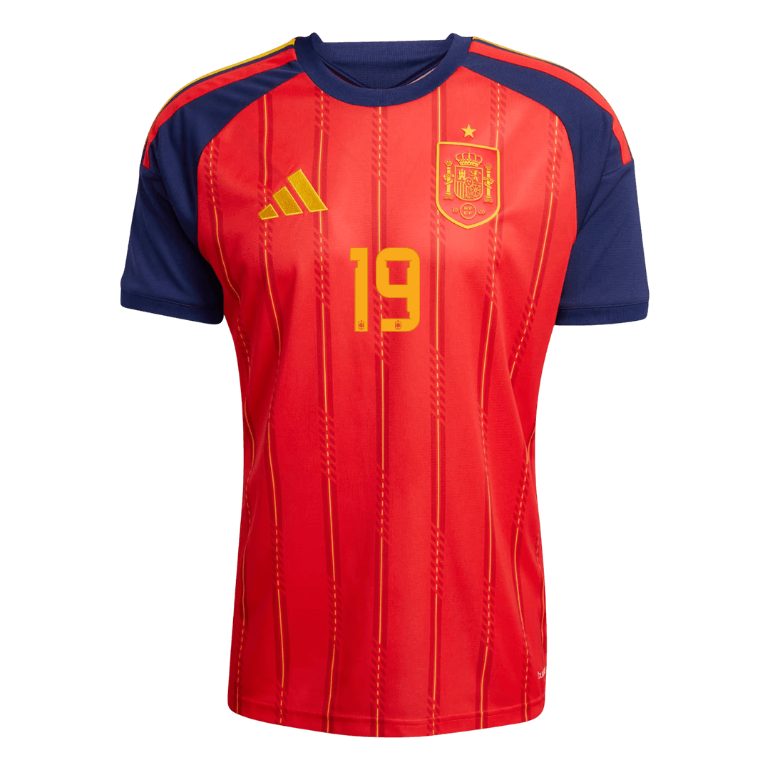 LAMINE YAMAL #19 Spanje Thuisshirt - WK 2026 Rood - Super