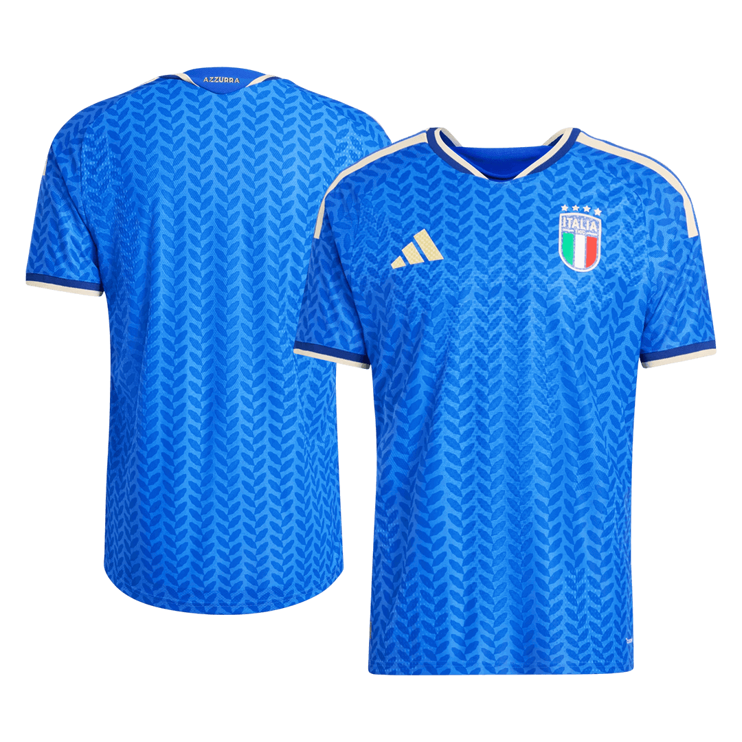 Italië Thuisshirt Wereldkampioenschap 2026 Blauw Speler Grote Maat