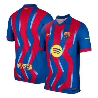 Barcelone Fourth Maillot 2025/26 Rouge&Bleu Joueur