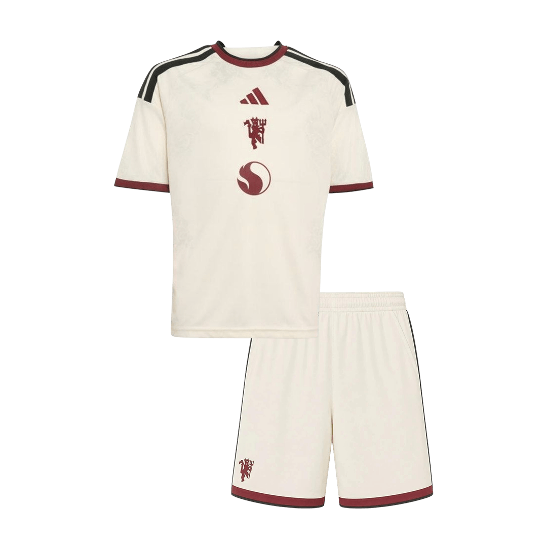 Manchester United Third Maillot Kit 2026/27 Enfant Blanc