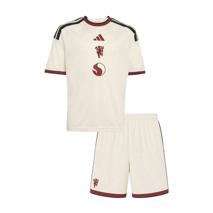 Manchester United Third Maillot Kit 2026/27 Enfant Blanc