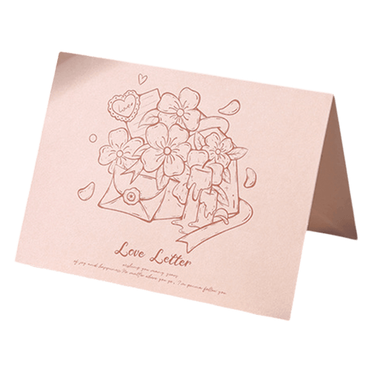 Aangepaste bloemen liefdesbrief jubileumkaart Oranje