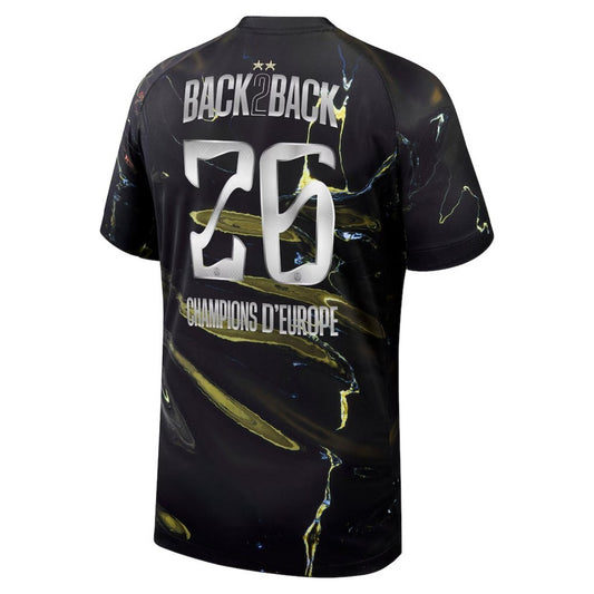 Champions of Europe #26 Maillot 2025/26 Noir - 2 Stars
