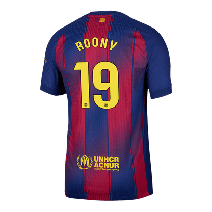 ROONY #19 Barcelone Domicile Maillot 2025/26 Rouge et Bleu Authentique