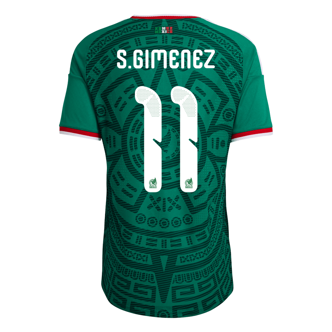 S.GIMENEZ #11 Mexique Domicile Maillot - Coupe du Monde 2026 Vert Joueur