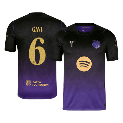 GAVI #6 Barcelone Extérieur Maillot 2026/27 Black/Purple - UCL