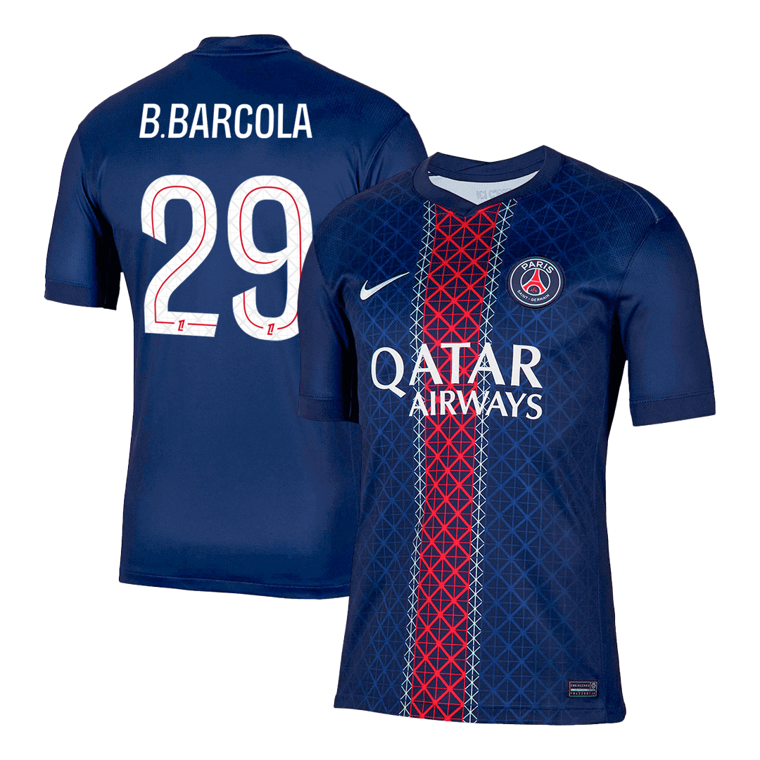 B.BARCOLA #29 Paris Saint-Germain Domicile Maillot 2025/26