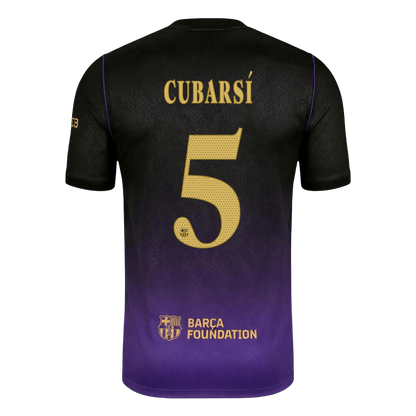 CUBARSÍ #5 Barcelone Extérieur Maillot 2026/27 Black/Purple - UCL