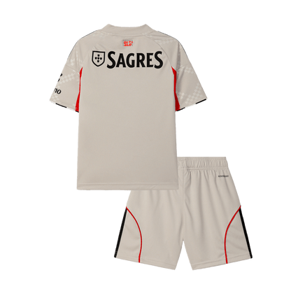Lisbonne Extérieur Maillot Kit 2025/26 Enfant Beige