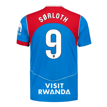 SØRLOTH #9 Atlético Derde Thuisshirt 2025/26 Blauw Speler