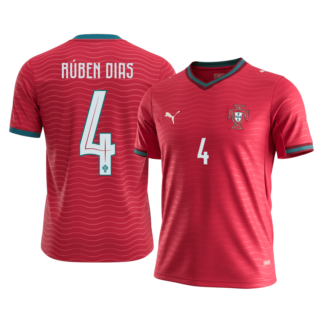 RÚBEN DIAS #4 Portugal Thuisshirt - WK 2026 Rood