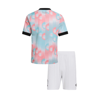 België Uitshirt Kit - Wereldbeker 2026 Kind Blauw&Roze