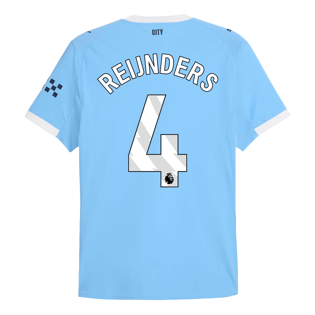 REIJNDERS #4 Manchester City Domicile Maillot 2025/26 Bleu Joueur
