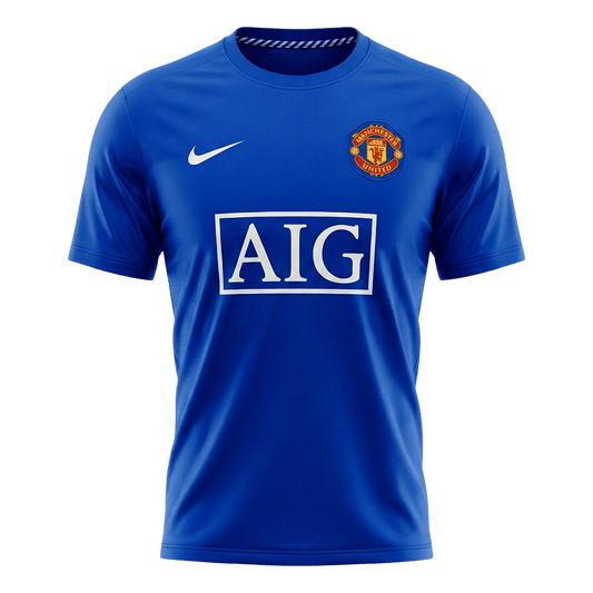 Retro Manchester United Third Maillot 2008/09 Bleu