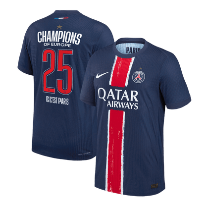 Maillot PSG Champions Edition Collector avec Étoile 2024/25 Authentique - CHAMPIONS OF EUROPE