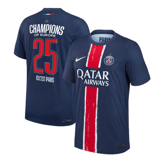 Maillot PSG Champions Edition Collector avec Étoile 2024/25 Authentique - CHAMPIONS OF EUROPE