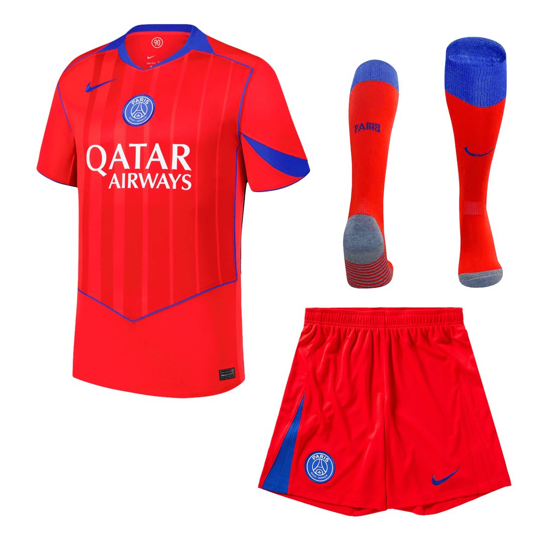 Les Paris Third Maillot Kit 2025/26 Rouge