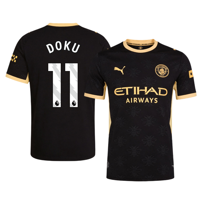 DOKU #11 Manchester City Extérieur Maillot 2026/27 Noir Joueur