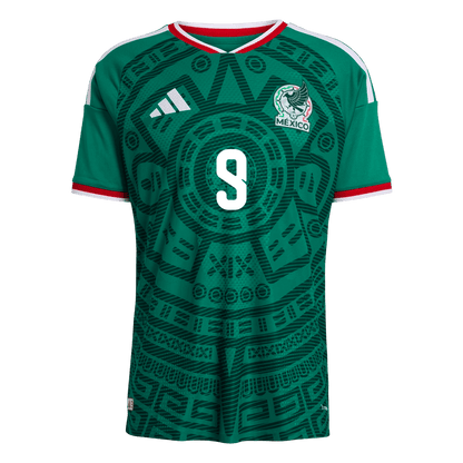 Raúl #9 Mexique Domicile Maillot - Coupe du Monde 2026 Vert Joueur