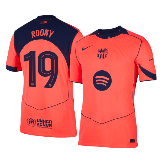 ROONY #19 Barcelone Third Maillot 2025/26 Orange Joueur - UCL