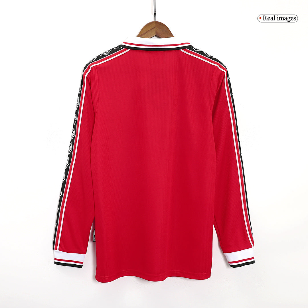 Retro Manchester United Domicile Maillot Manches Longues 1998/99
