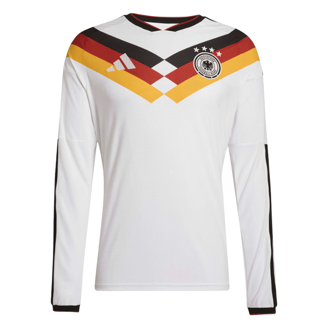Allemagne Domicile Maillot Manches Longues - Coupe du Monde 2026 Blanc Grande Taille