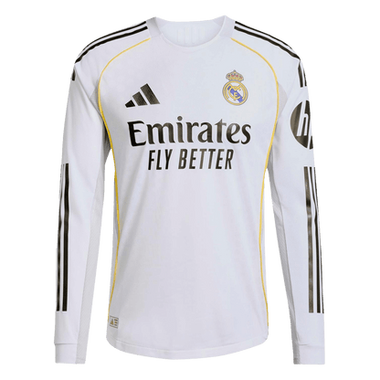 Real Madrid Domicile Maillot Manches Longues 2025/26 Blanc