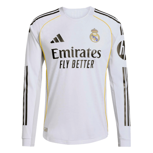 Real Madrid Domicile Maillot Manches Longues 2025/26 Blanc