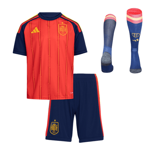 Espagne Domicile Maillot Kit - Coupe du Monde 2026 Enfant Rouge