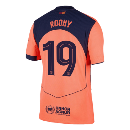 ROONY #19 Barcelone Third Maillot 2025/26 Orange Authentique - UCL
