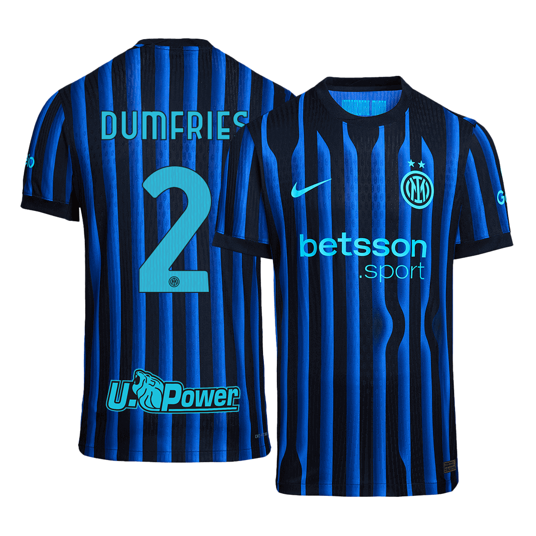 DUMFRIES #2 Inter Milan Domicile Maillot 2025/26 Blue&Black Authentique