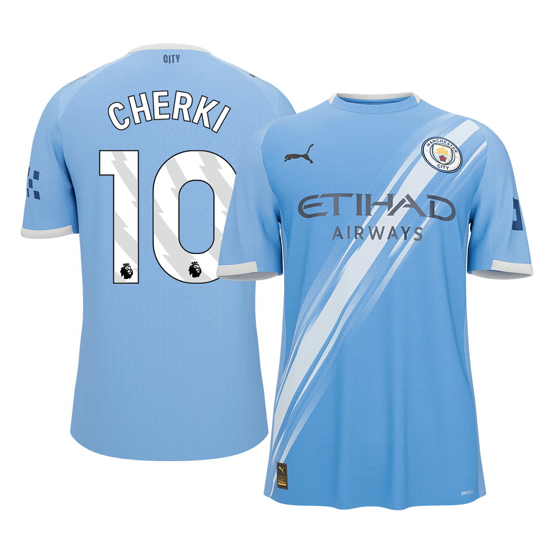CHERKI #10 Manchester City Domicile Maillot 2025/26 Bleu - Super