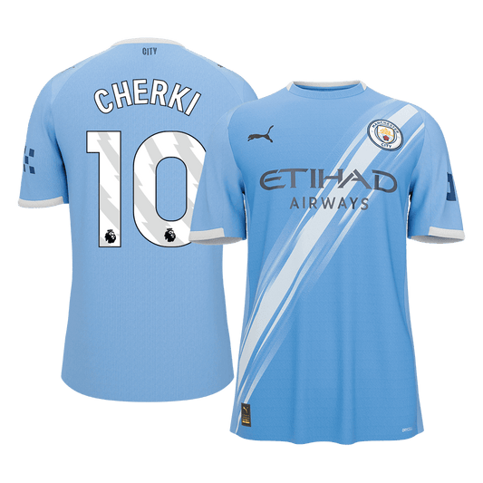 CHERKI #10 Manchester City Domicile Maillot 2025/26 Bleu - Super