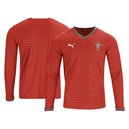 Portugal Domicile Maillot Manches Longues - Coupe du Monde 2026 Rouge