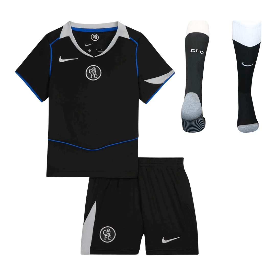 Chelsea Third Maillot Kit 2025/26 Enfant Noir