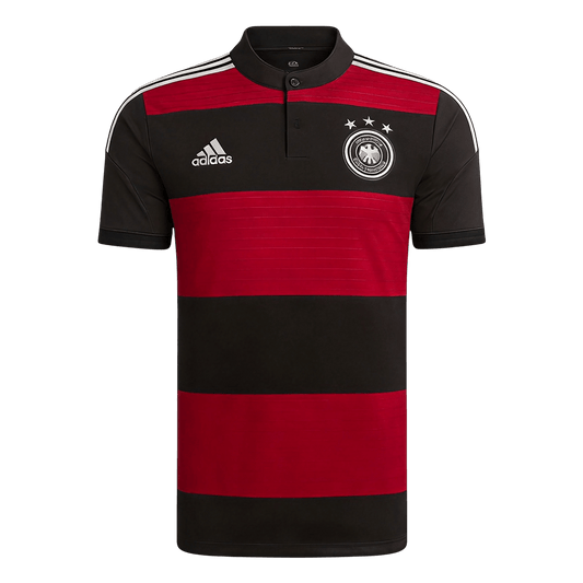 Retro Duitsland Uitshirt 2014 Zwart&Rood
