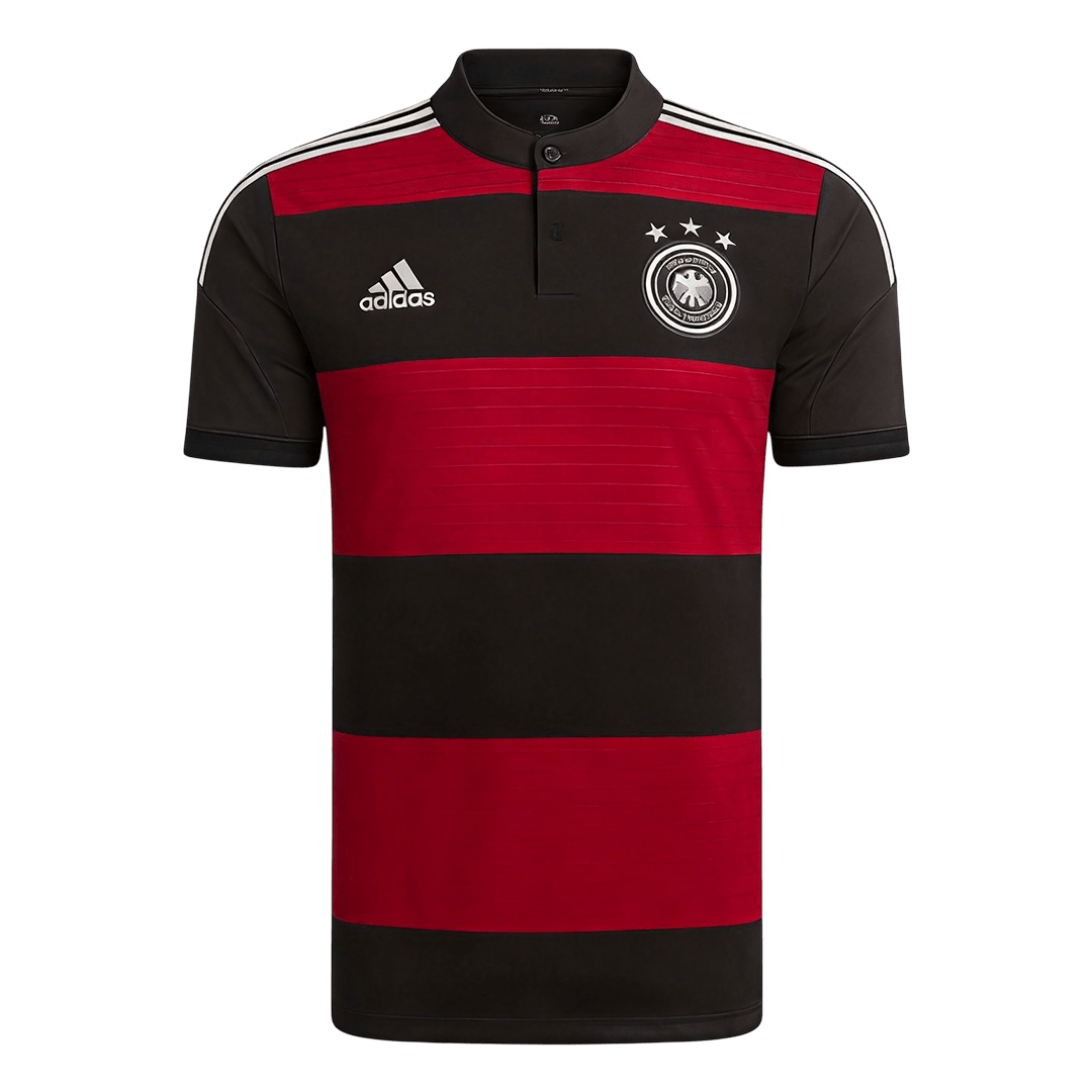 Retro Duitsland Uitshirt 2014 Zwart&Rood