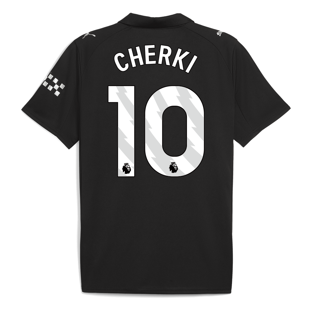 CHERKI #10 Manchester City Extérieur Maillot 2025/26 Noir