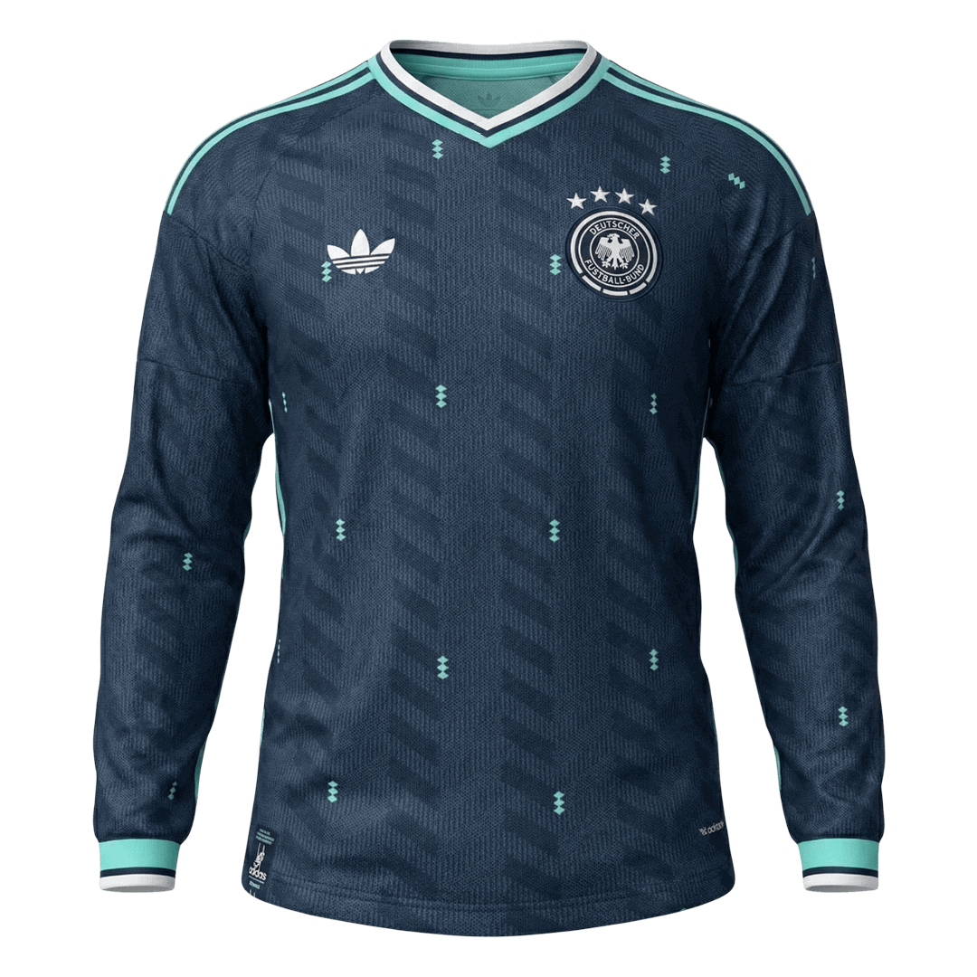 Allemagne Extérieur Maillot Manches Longues - Coupe du Monde 2026 Bleu marine