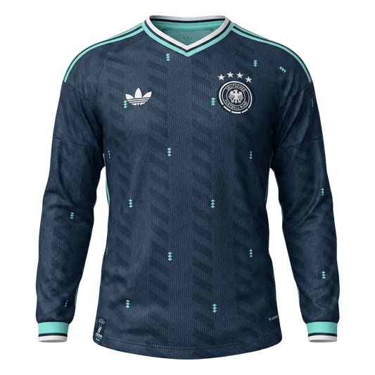 Allemagne Extérieur Maillot Manches Longues - Coupe du Monde 2026 Bleu marine Grande Taille