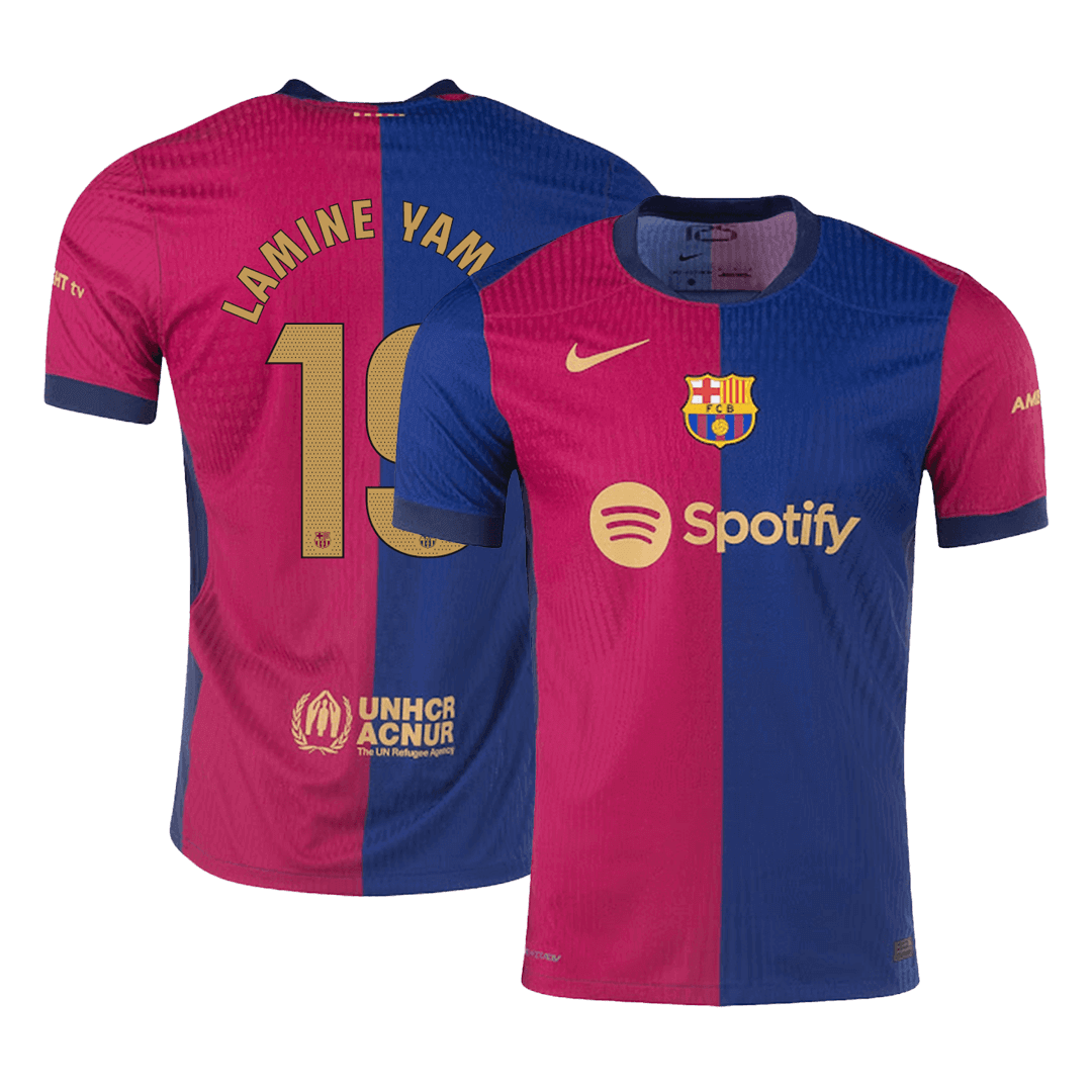 LAMINE YAMAL #19 Barcelone Domicile Maillot 2024/25 Authentique - Mon Maillot Foot Store