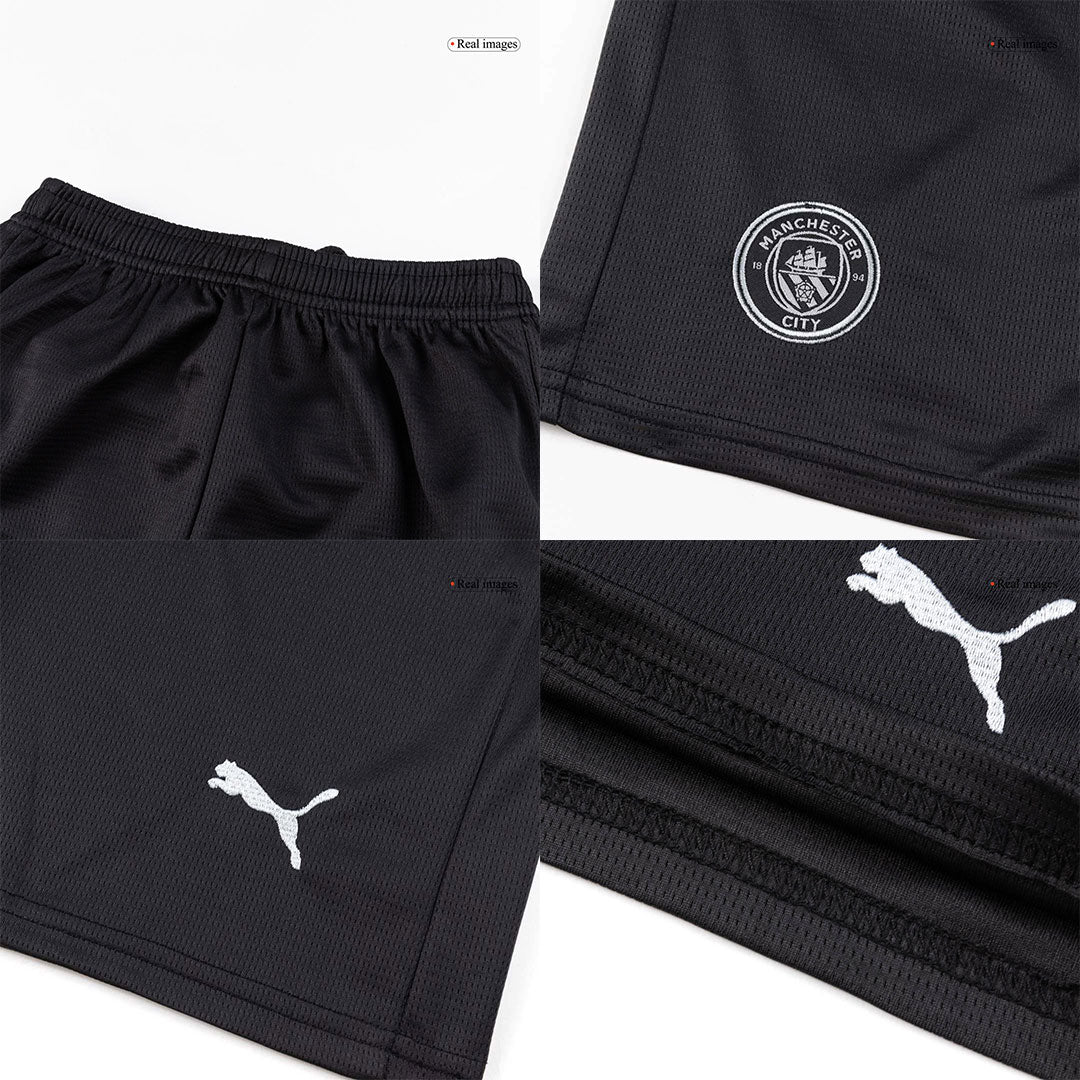 Manchester City Extérieur Maillot Kit 2025/26 Enfant Noir